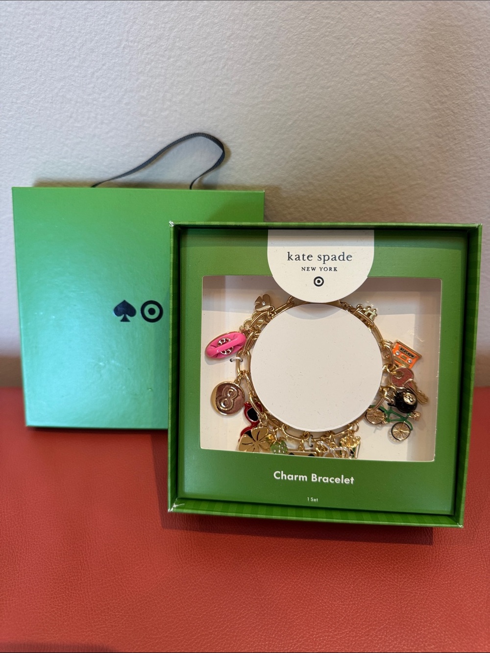 New in Box! Kate Spade for Target Gold-Toned Charm Bracelet